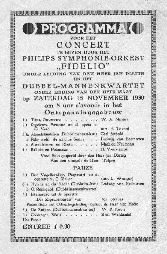 Het eerste officiele concert.