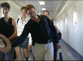 Just like in China: Wilbert Luijten-s spirit cannot be broken by lack of sleep.