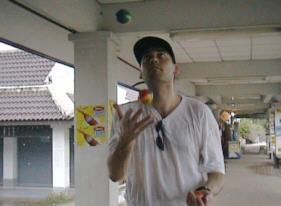 Roland Heilijgers practising his usual tricks