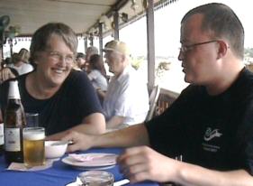 Marijke Oomens and Harry van den Nieuwenhof enjoying lunch.