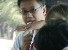 Tourguide Alwin teaches his bus the famous Chang Chang Chang elephant song.