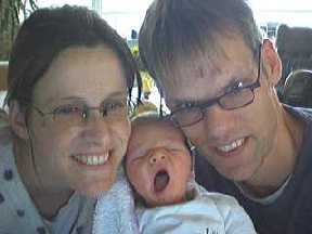 Inge, Lianne (born May 2nd) and Hein-Otto Folkerts.
