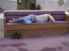 Lieven Coolen appreciates the Cultural Centre lobby.