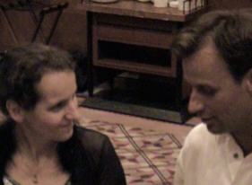 Iris de Marez Oyens and Marc Uitenbroek evaluating the trip.