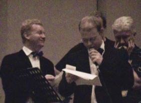 Rene vd Weerden and Stijn Kalkers building the tension towards the prestigious Best Mentor 2001 Award.