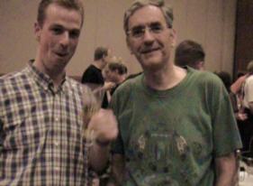 Paul Prikken and Hans Jansen are having a great time.