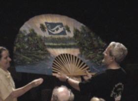 Chairman Rien Frankenhuis receives a gift from the whole orchestra as a THANK YOU! for organizing this wonderful trip.