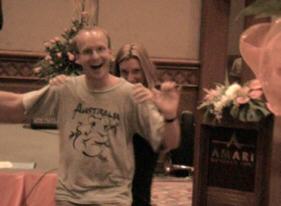 Marleen de Bruin joining Romhild Hoogeveen in a (short-lived) Polonaise.