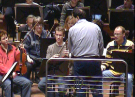 Een moment van rust voor de tweede violen.